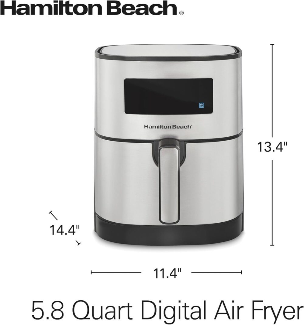 Hamilton Beach Forno de fritadeira digital de 5,3 litros com... | É bom mesmo? Descubra antes de comprar - Image 8