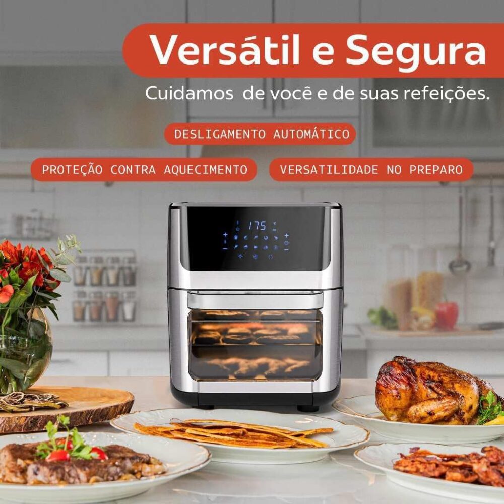 Air Fryer Digital 12L - Fritadeira Elétrica Sem Óleo Preta I... | É bom mesmo? Descubra antes de comprar - Image 4