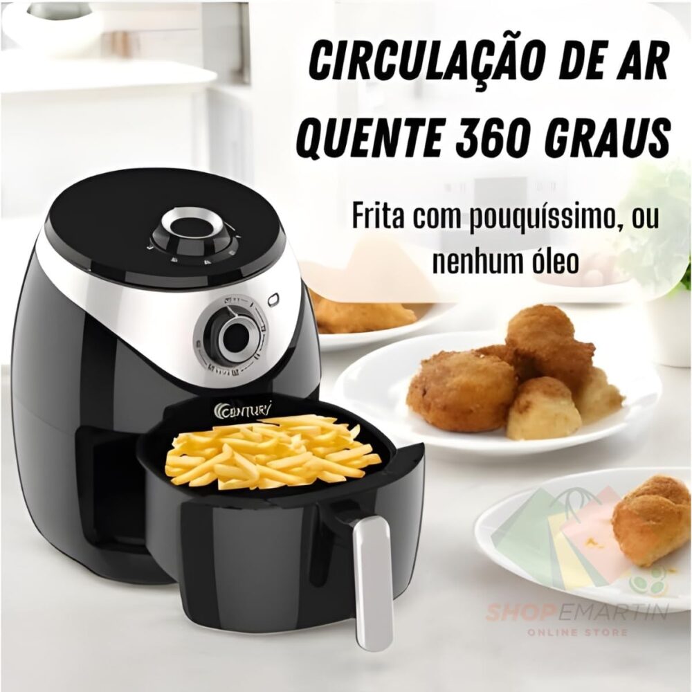 Air Fryer Air Frier Fritadeira Elétrica Sem Óleo Preta Centu... | É bom mesmo? Descubra antes de comprar - Image 4