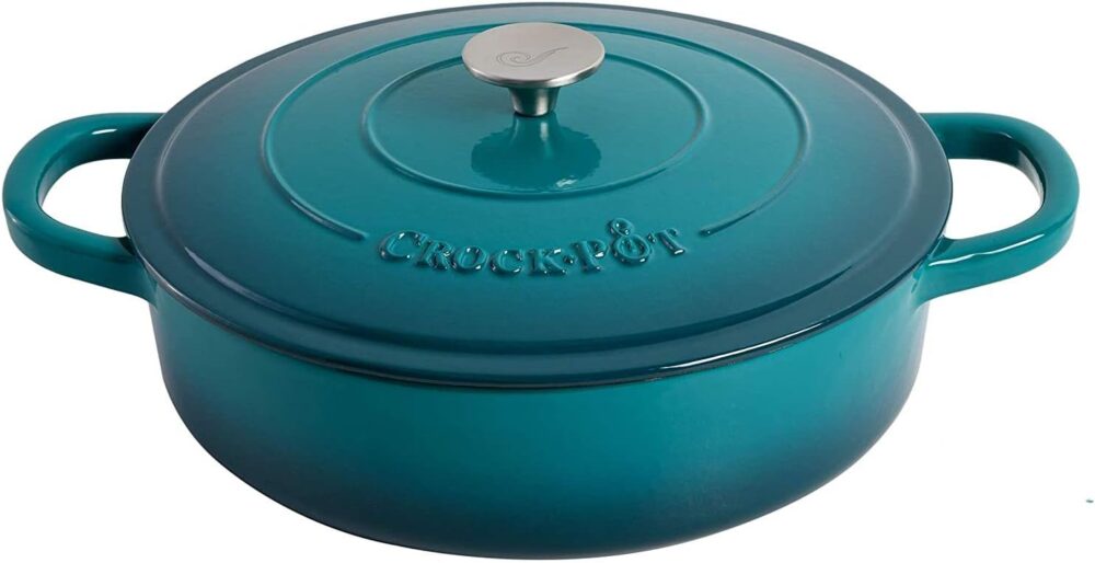 Crock-Pot Panela de barro artesanal esmaltada com tampa de f...