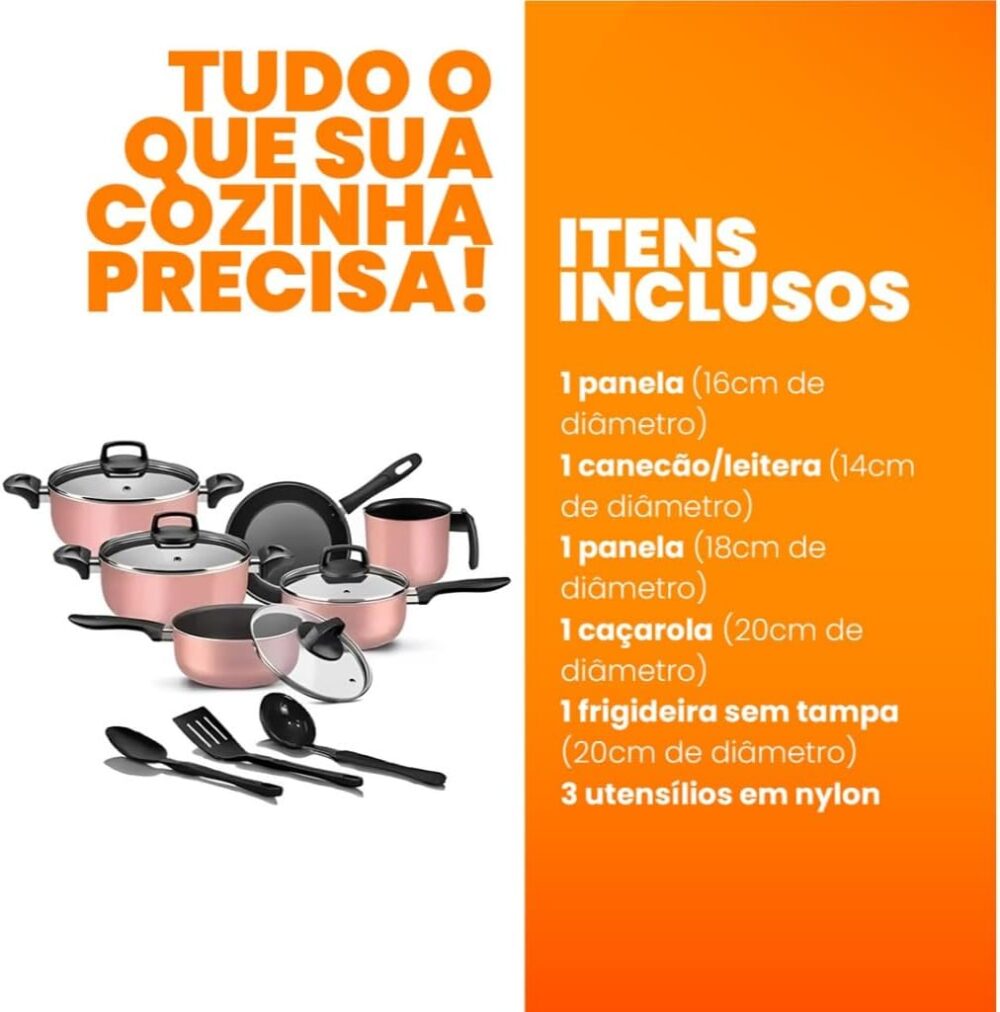 Conjunto de panelas antiaderentes de 9 peças com tampas de v... - Image 4