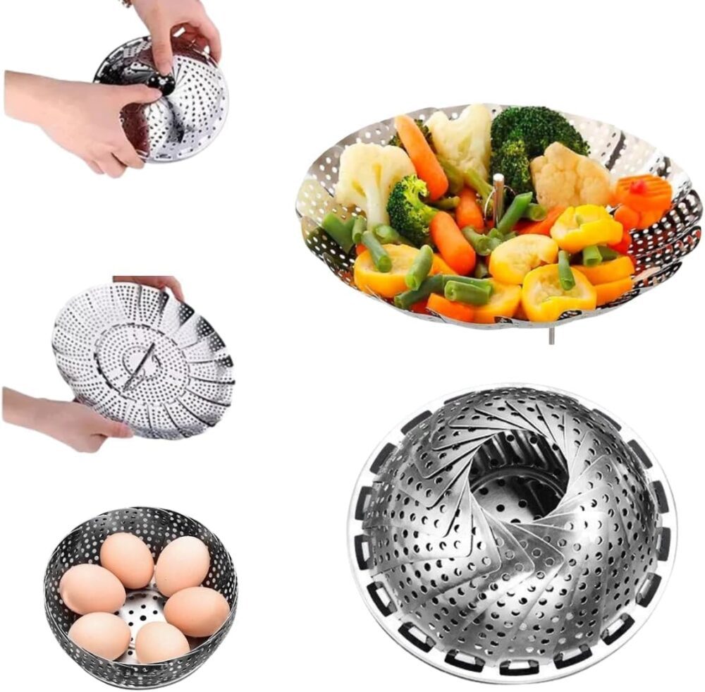 Cesto Cozimento a Vapor Inox Cozinha Legumes na Panela