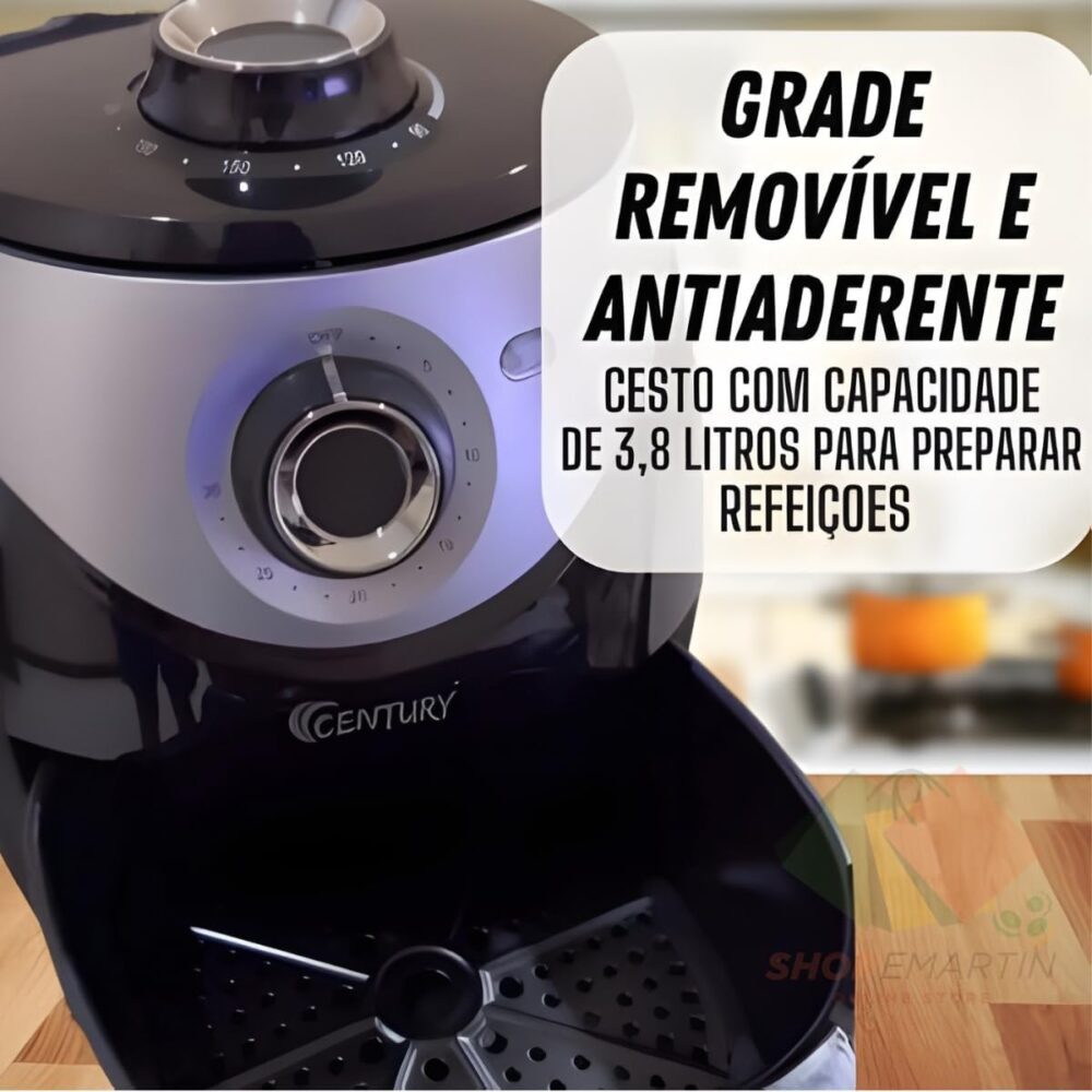 Air Fryer Air Frier Fritadeira Elétrica Sem Óleo Preta Centu... | É bom mesmo? Descubra antes de comprar - Image 7