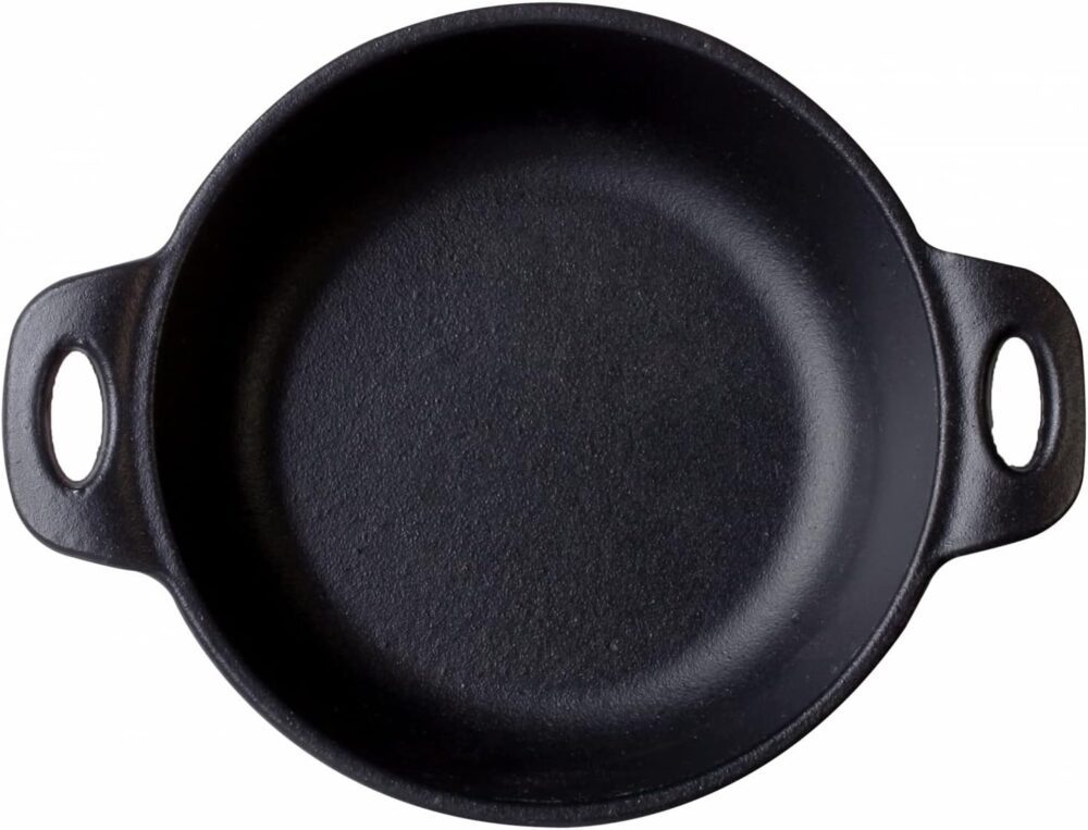 P - CACAROLA 14CM 570ML P/SERVIR FERRO FUND ESMALTADO