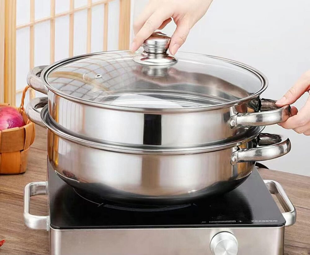 Vaporizador para cozinhar, panela a vapor de aço inoxidável ... - Image 6