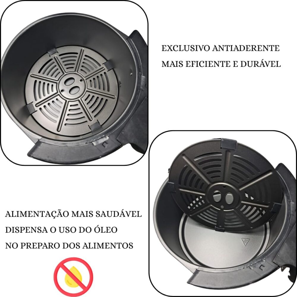 Fritadeira Air Fryer Elétrica Sem Óleo 4,8l antiaderente Alt... | É bom mesmo? Descubra antes de comprar - Image 4