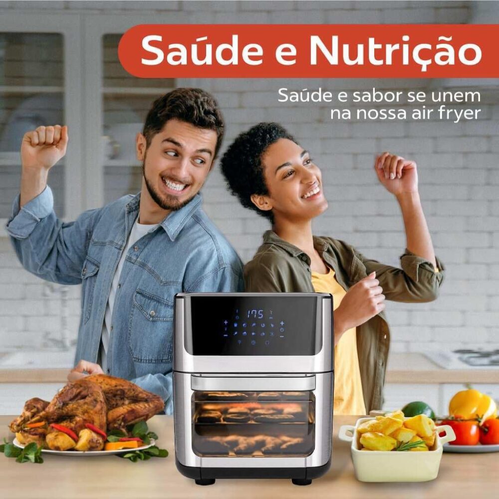 Air Fryer Digital 12L - Fritadeira Elétrica Sem Óleo Preta I... | É bom mesmo? Descubra antes de comprar - Image 5