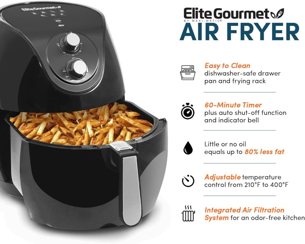 Elite Platinum Fritadeira de ar elétrica EAF-658, capacidade... | É bom mesmo? Descubra antes de comprar - Image 4