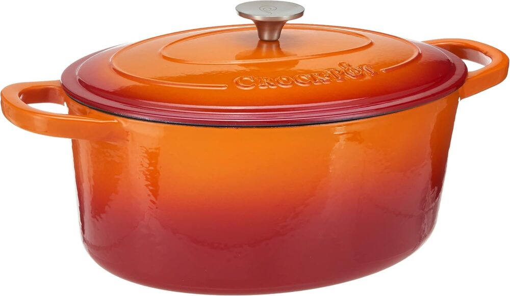 Crock Pot Artisan Oval Esmaltado Ferro Fundido Forno Holandê...