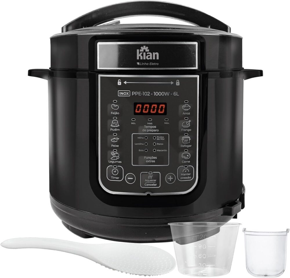 Kian - Panela de Pressão Elétrica 6 litros 220V Preto PPE-10... - Image 2
