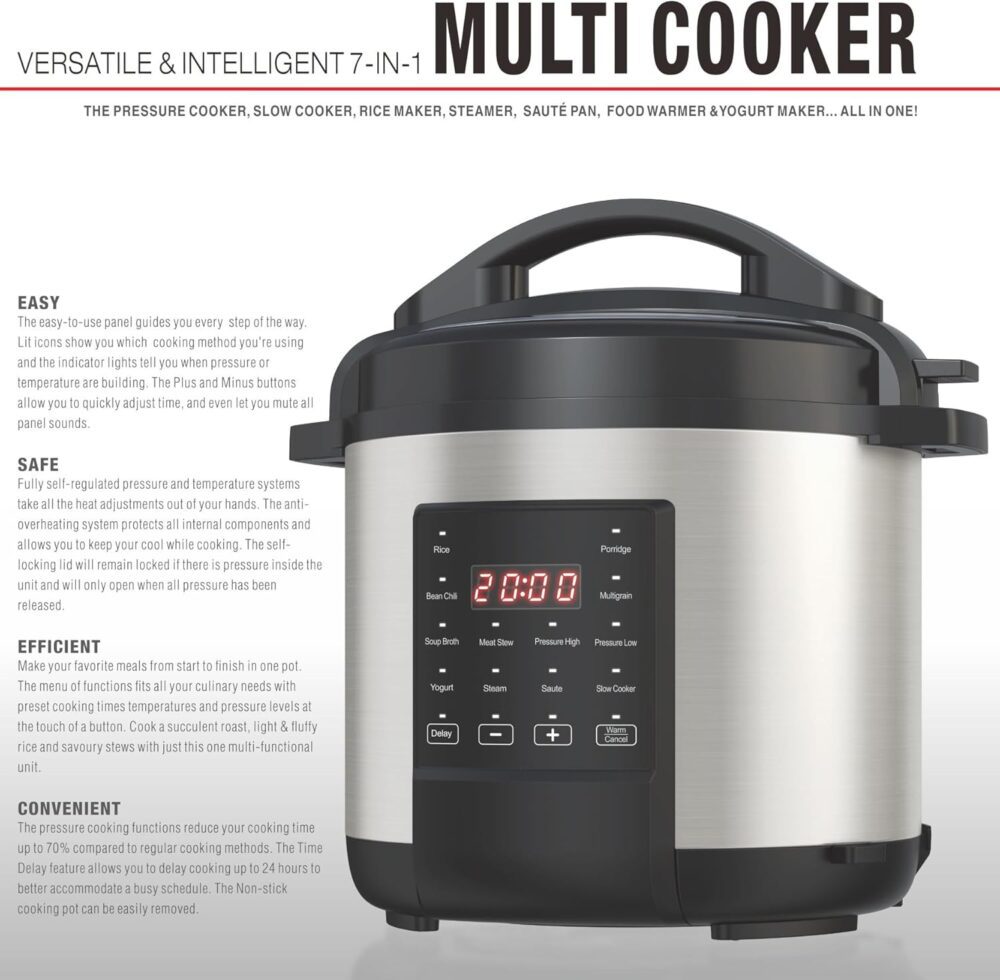 EMB Panela Multicooker Ironblade 7 Em 1, 6 Litros, 1000 W, A... - Image 5