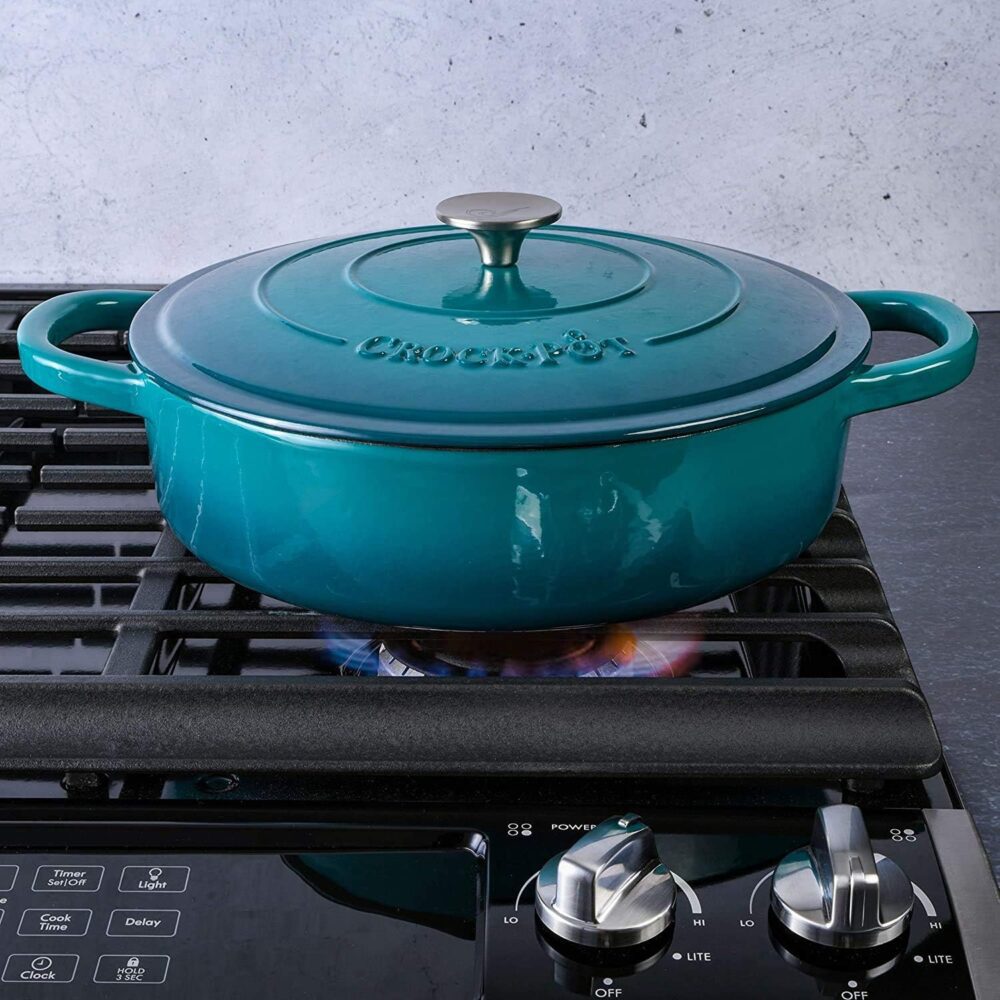 Crock-Pot Panela de barro artesanal esmaltada com tampa de f... - Image 6