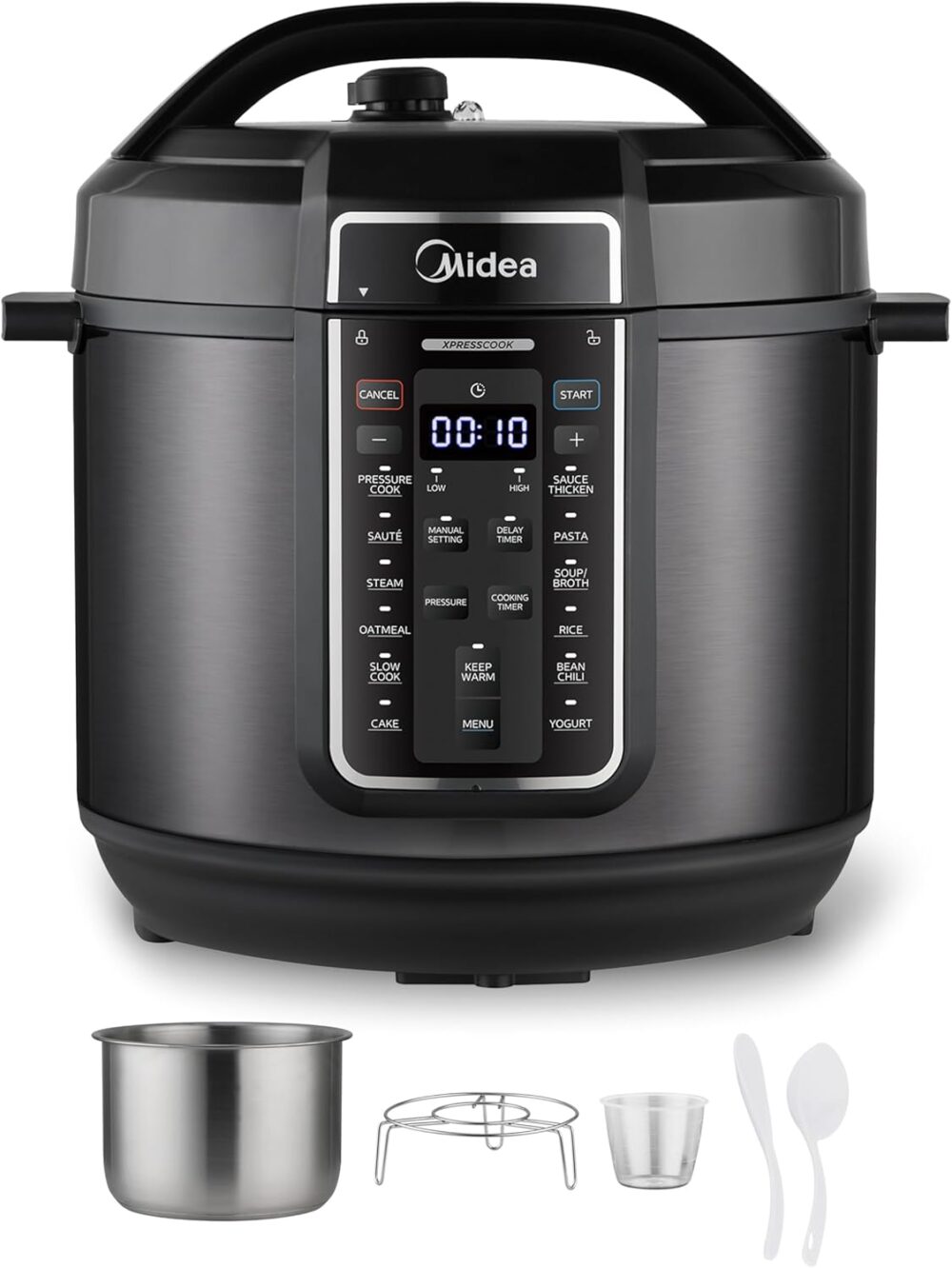 Panela de Pressão Elétrica 8L Midea 12 em 1 de Aço Inoxidáve...