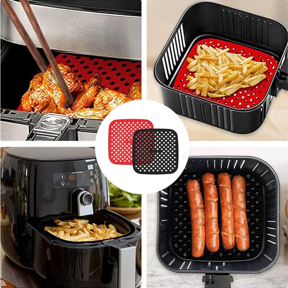 Kit 5 Forma Forro Silicone Air Fryer Forno Microondas Tapete... | É bom mesmo? Descubra antes de comprar - Image 8