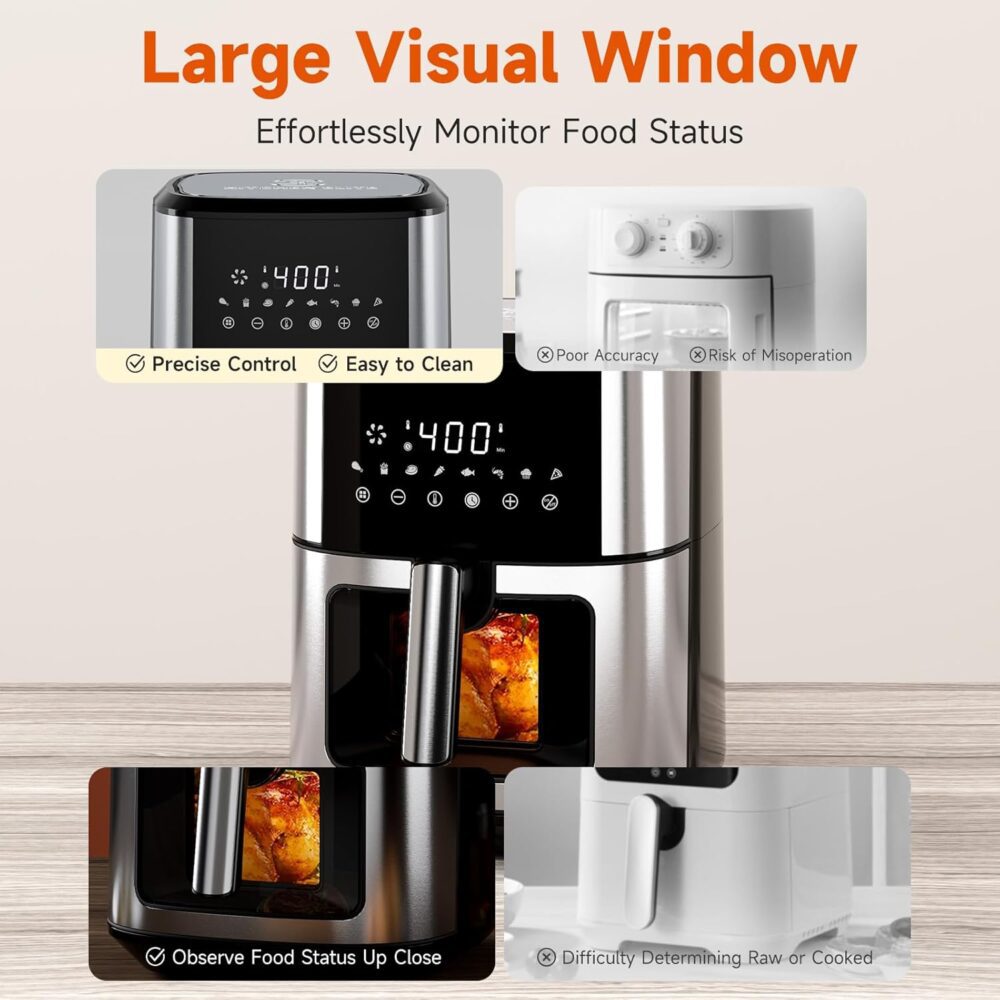 Kitchen Elite Air Fryer de aço inoxidável com grande capacid... | É bom mesmo? Descubra antes de comprar - Image 6