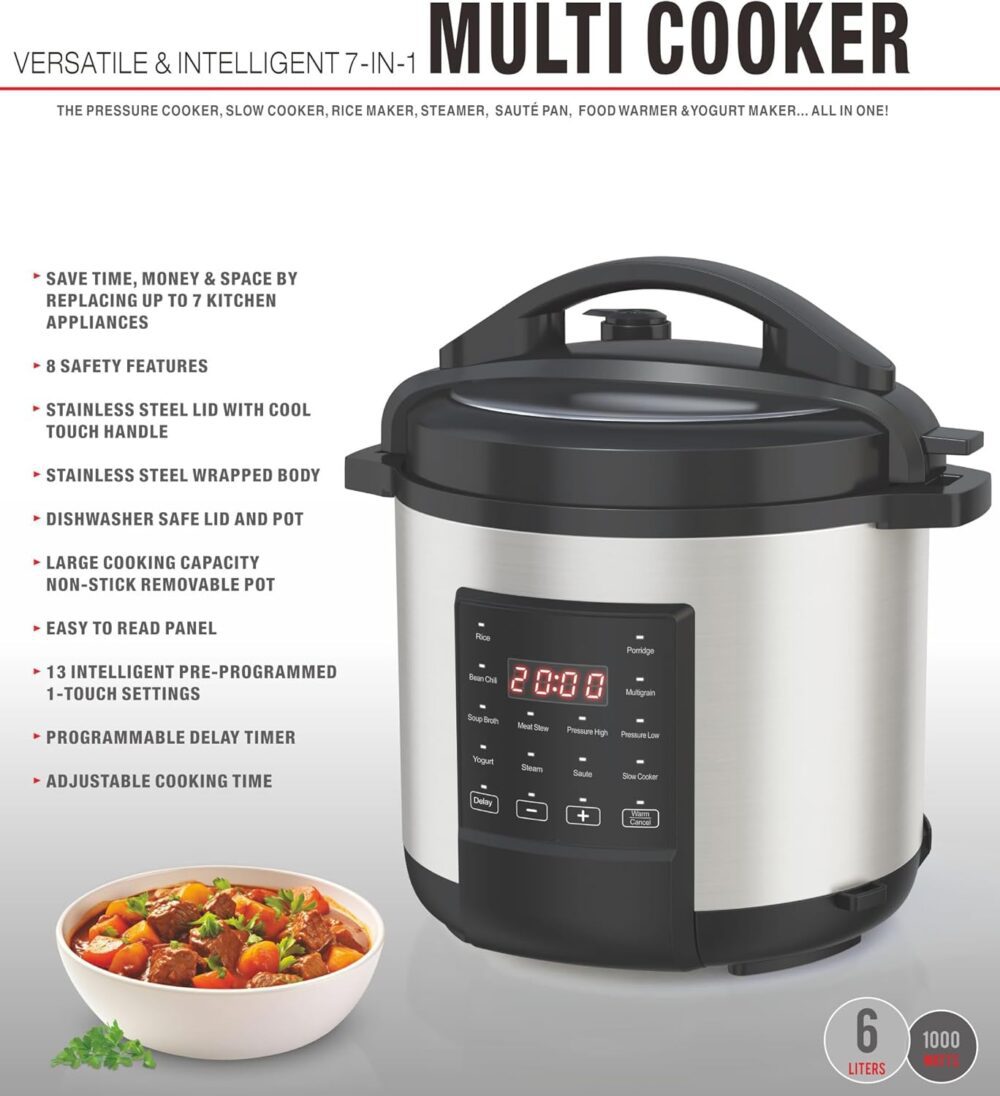 EMB Panela Multicooker Ironblade 7 Em 1, 6 Litros, 1000 W, A... - Image 2