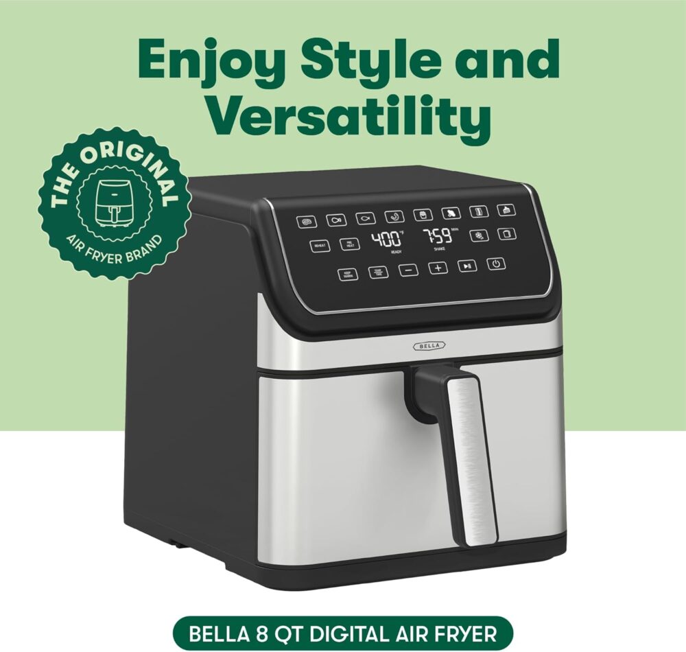 BELLA Fritadeira a ar digital de 8 litros com tecnologia Tur... | É bom mesmo? Descubra antes de comprar - Image 2