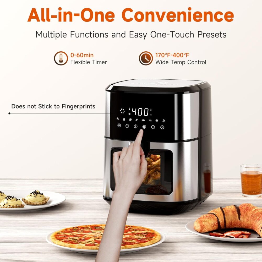 Kitchen Elite Air Fryer de aço inoxidável com grande capacid... | É bom mesmo? Descubra antes de comprar - Image 5