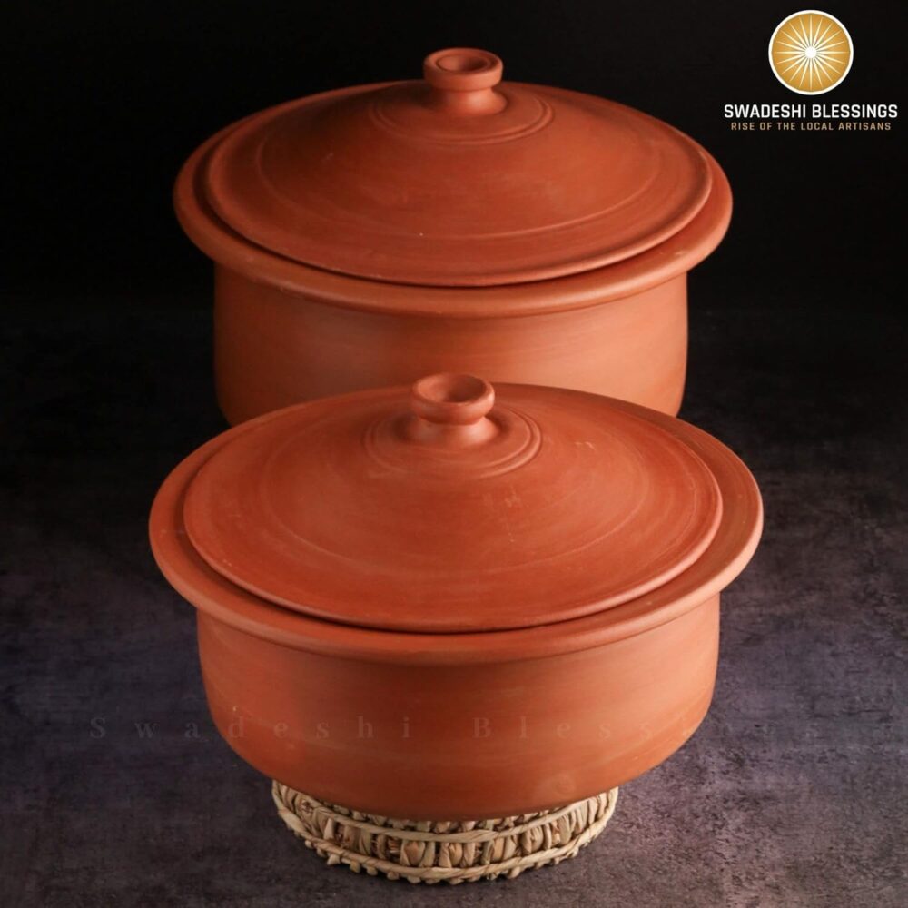 Swadeshi Blessings Panela de argila não esmaltada exclusiva ... - Image 6