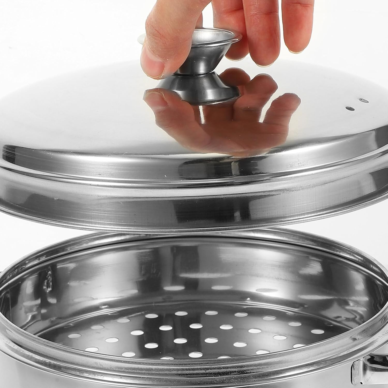 Kichvoe Cesta de bambu para vaporizador de 16 cm de aço inox... - Image 2