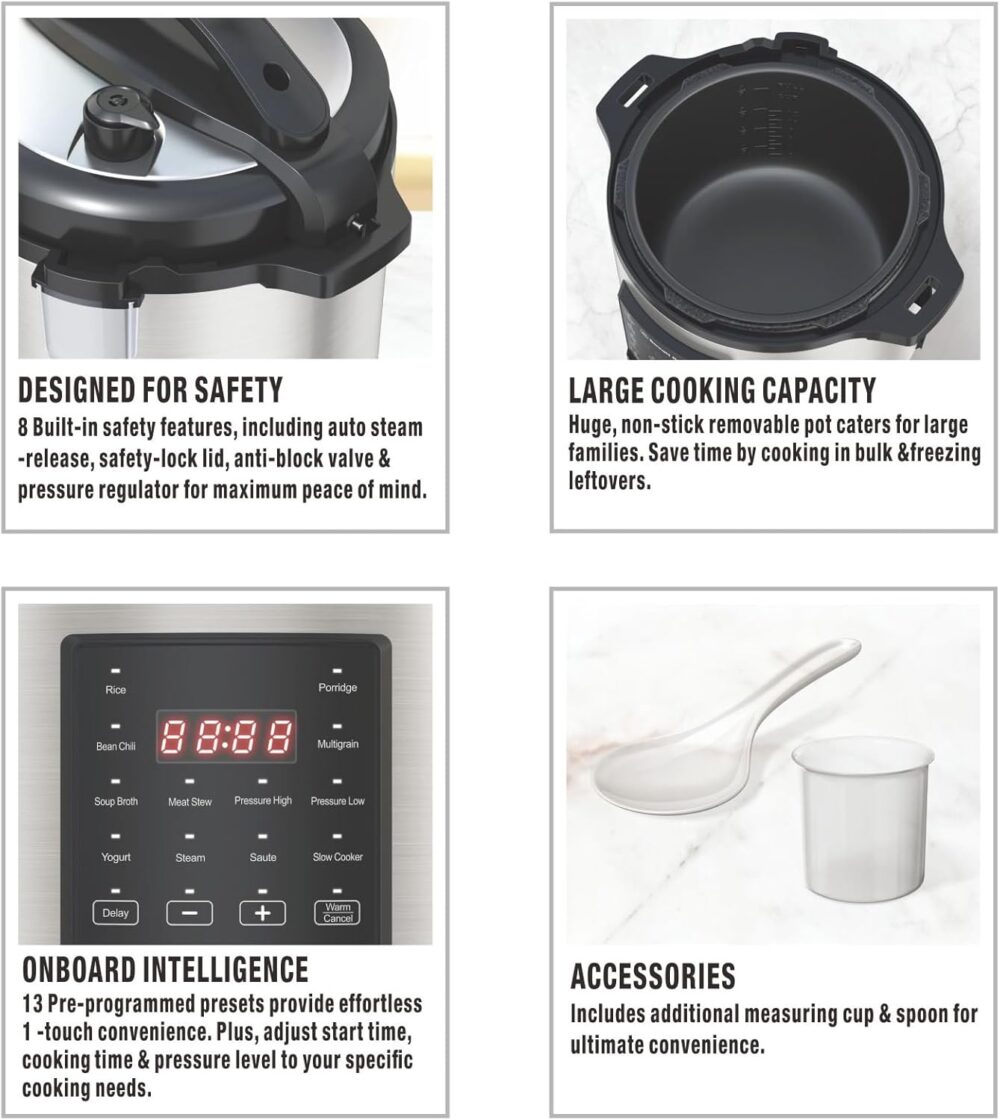 EMB Panela Multicooker Ironblade 7 Em 1, 6 Litros, 1000 W, A... - Image 3