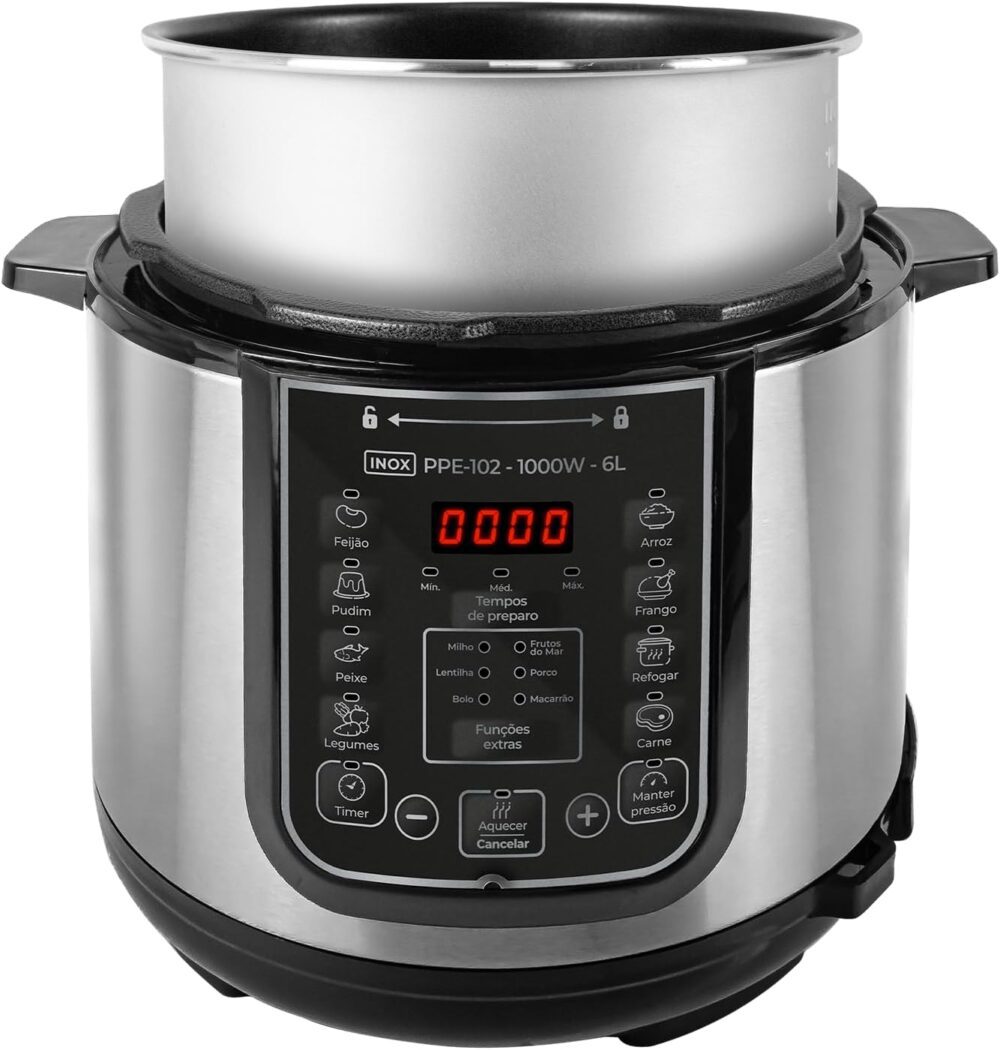 Kian - Panela de Pressão Elétrica 6 litros 127V Inox PPE-102 - Image 3