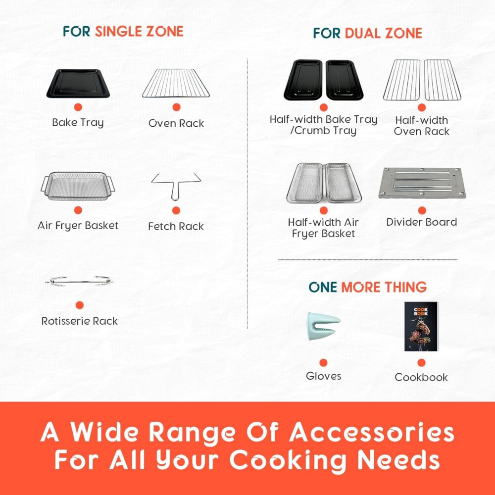 KocinaHome Forno Air Fryer De Zona Dupla De 24 Qt Com Espeto... | É bom mesmo? Descubra antes de comprar - Image 7