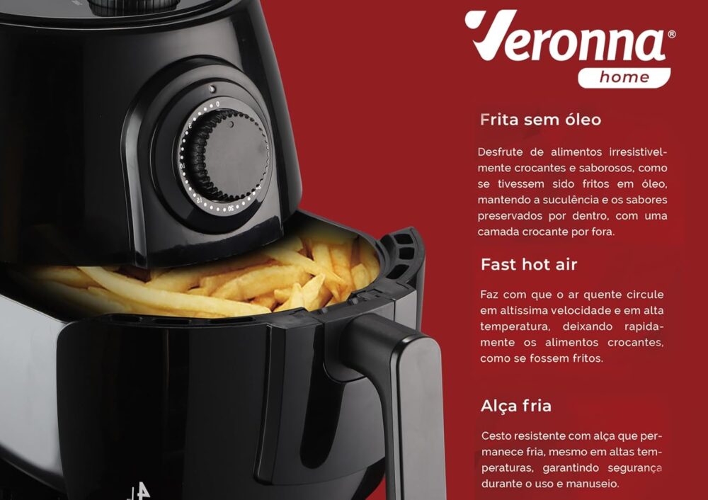 Fritadeira Sem Óleo Air Fryer 4l Veronna Elleganza Vaf1400 C... | É bom mesmo? Descubra antes de comprar - Image 6