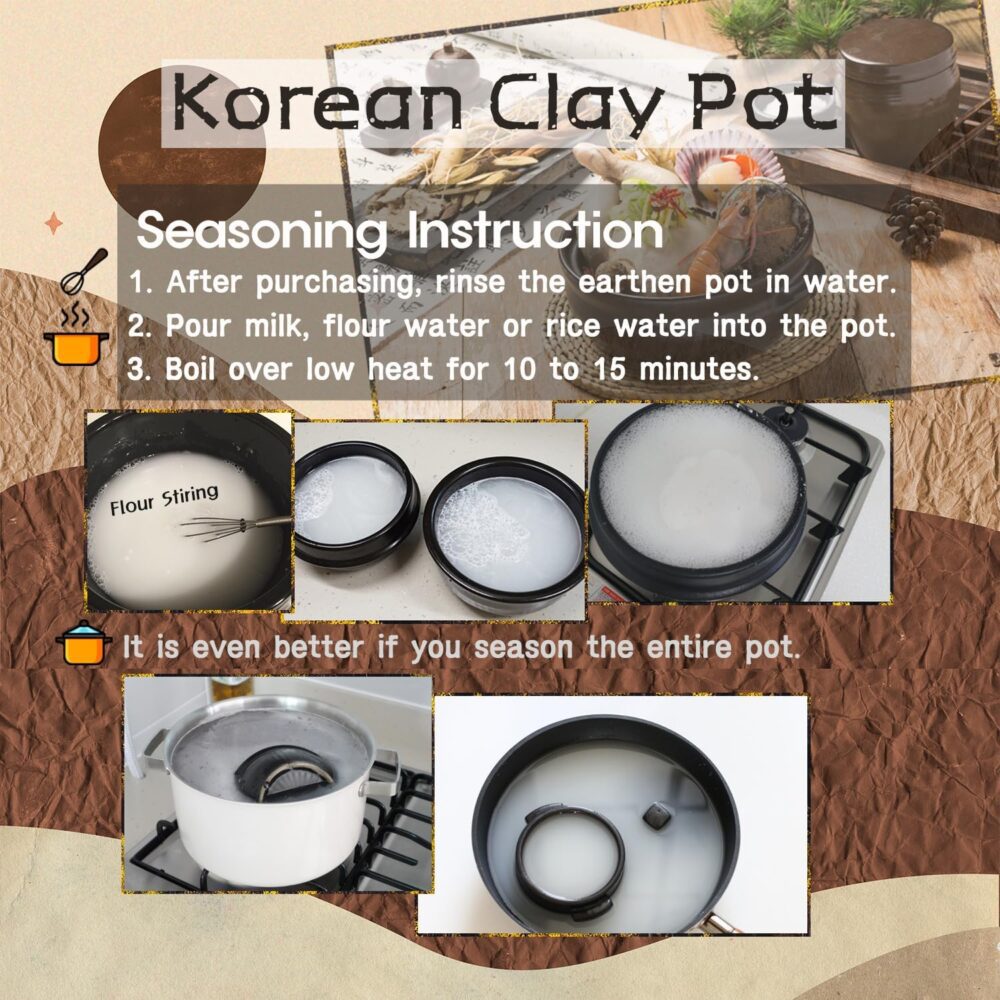 BALWOO Panela coreana [Buncheong] Ttukbaegi de cerâmica esma... - Image 8