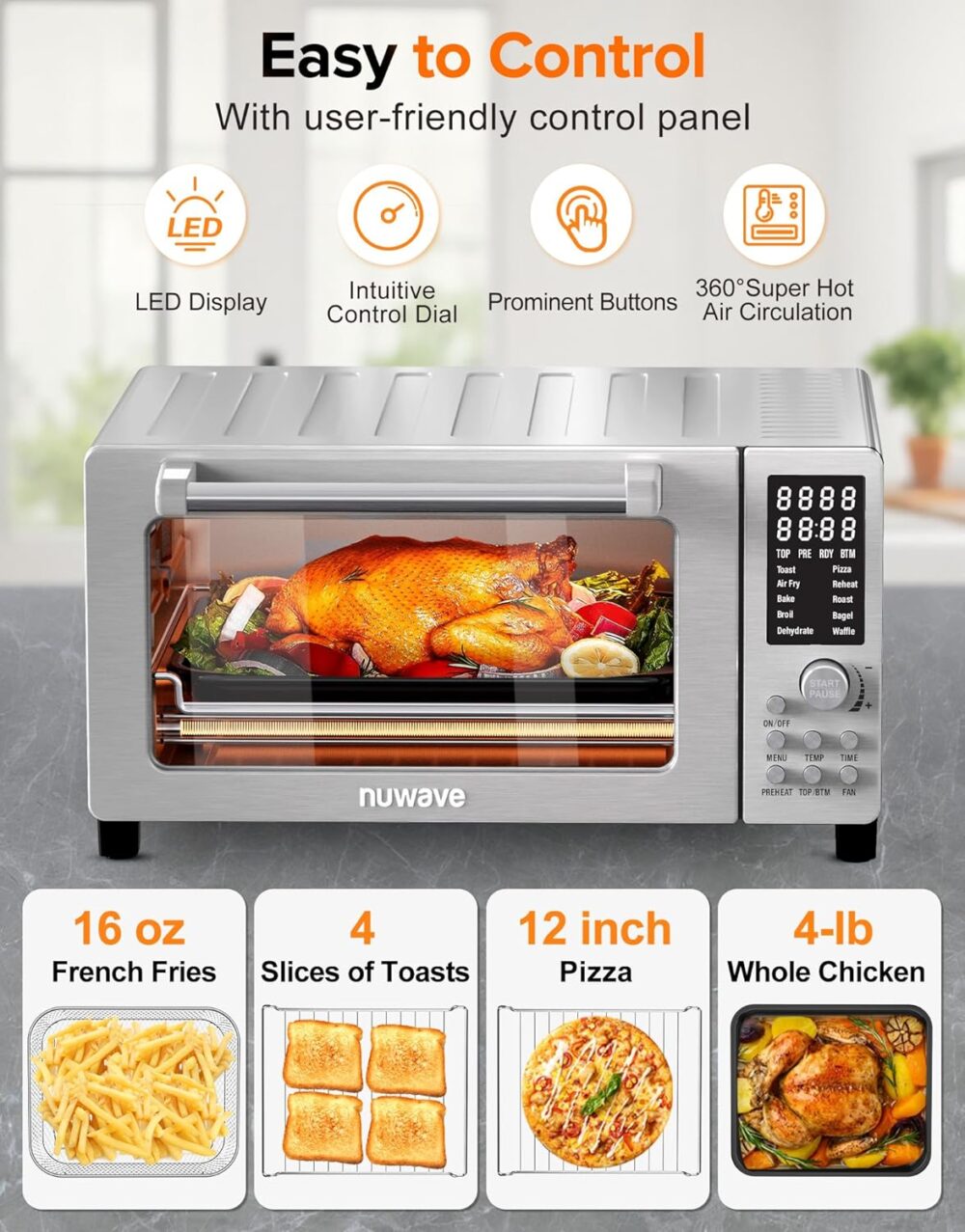 Nuwave Bravo Pro Frigideira de ar para forno, forno de conve... | É bom mesmo? Descubra antes de comprar - Image 6