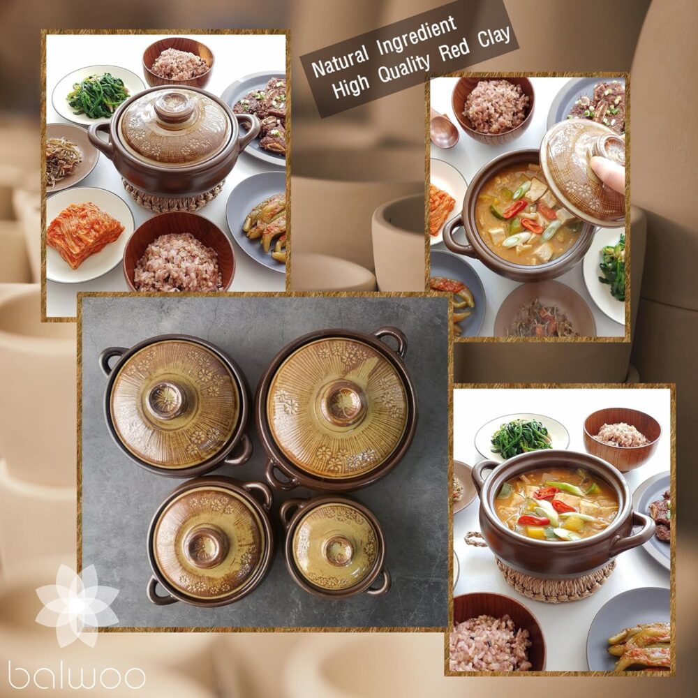 BALWOO Panela coreana [Buncheong] Ttukbaegi de cerâmica esma... - Image 4