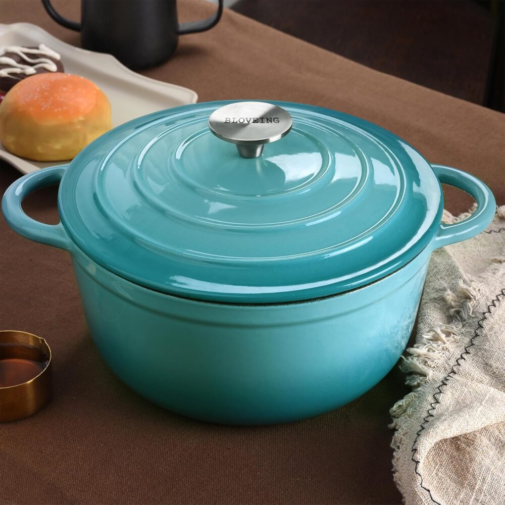 Forno holandês de ferro fundido esmaltado de 3 QT com tampa ... - Image 2