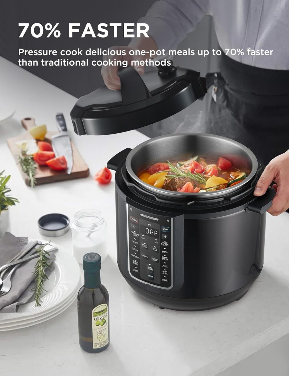 Panela de Pressão Elétrica 8L Midea 12 em 1 de Aço Inoxidáve... - Image 2