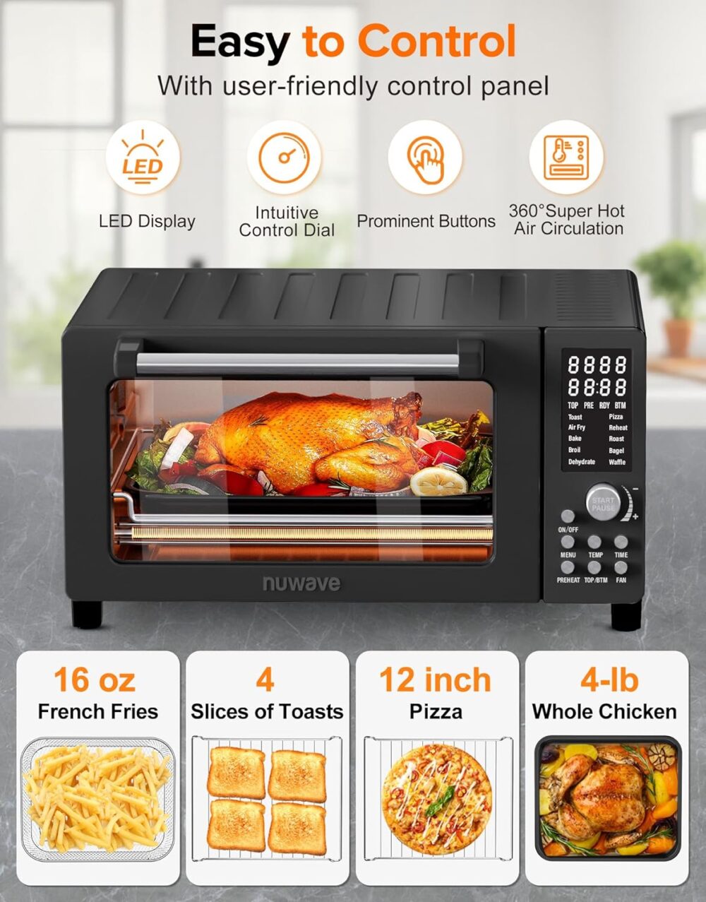 Nuwave Bravo Pro Smart Air Freyer Forno de torradeira Combo,... | É bom mesmo? Descubra antes de comprar - Image 6