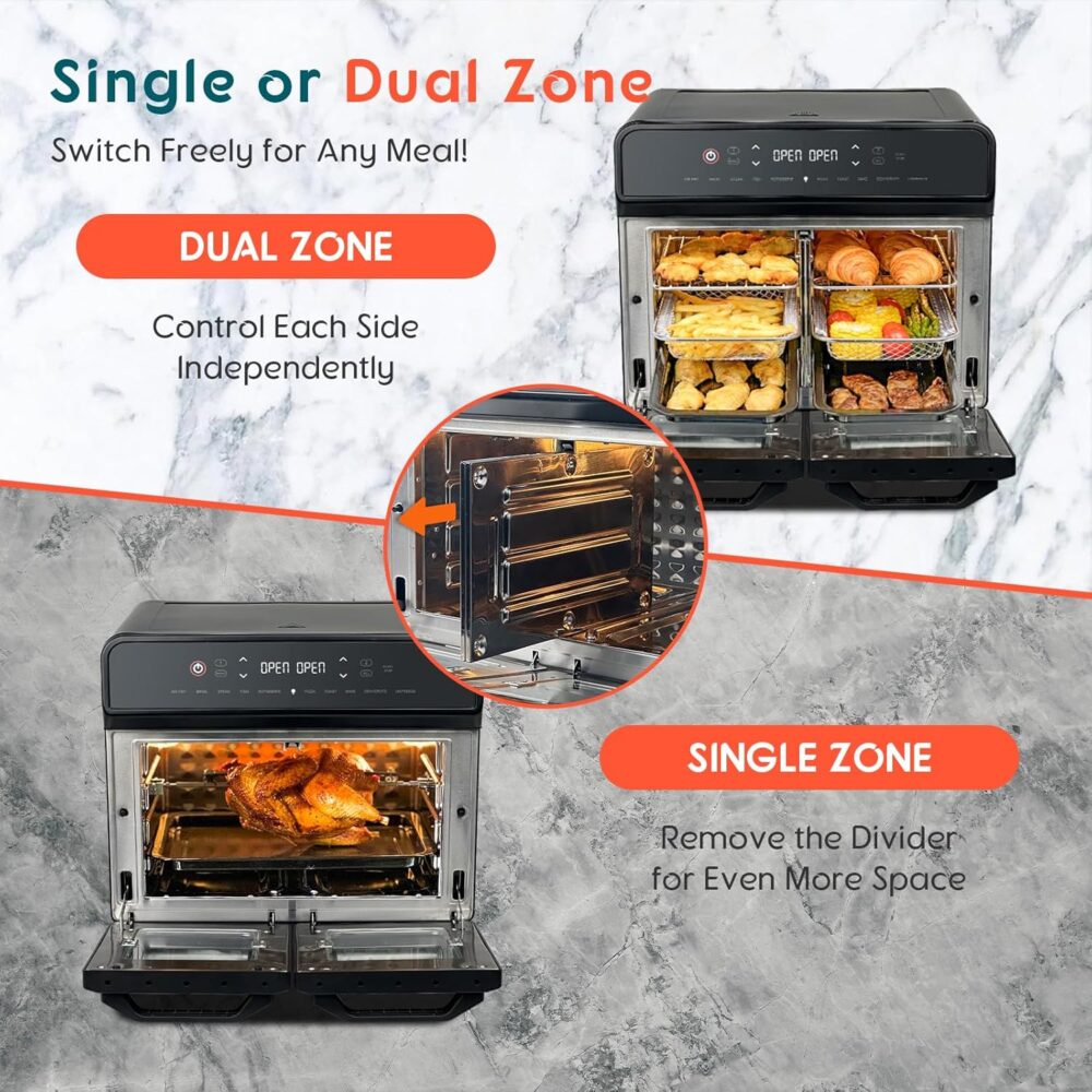 KocinaHome Forno Air Fryer De Zona Dupla De 24 Qt Com Espeto... | É bom mesmo? Descubra antes de comprar - Image 2