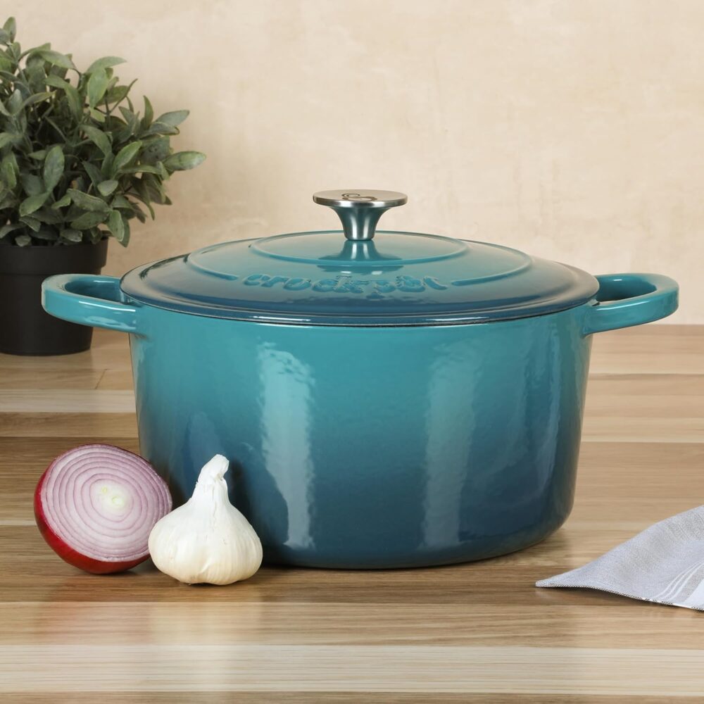 Crock Pot Forno holandês redondo de 7 litros - Ombre azul-pe... - Image 2