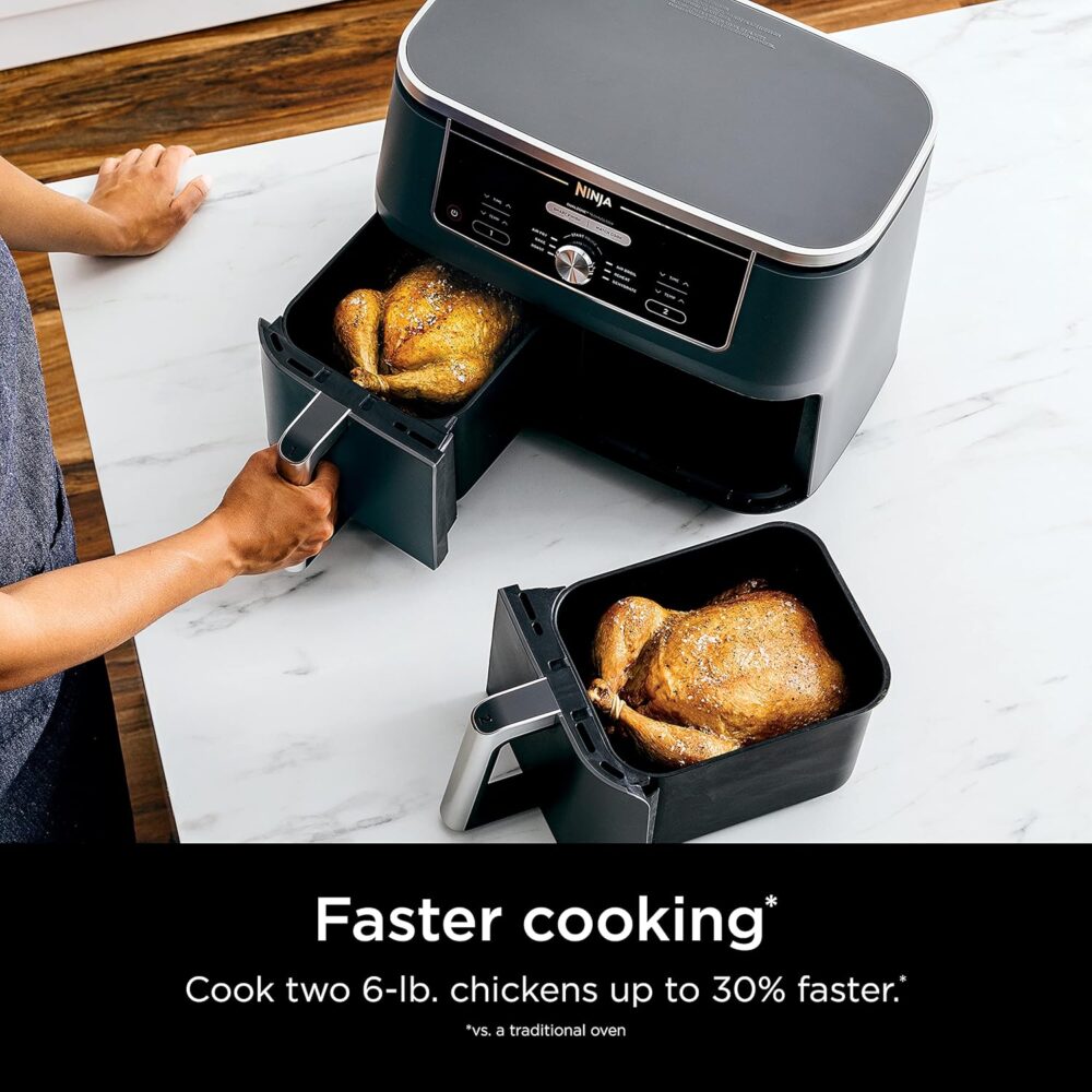 Ninja DZ401 Foodi Fritadeira a ar com 2 cestas independentes... | É bom mesmo? Descubra antes de comprar - Image 2