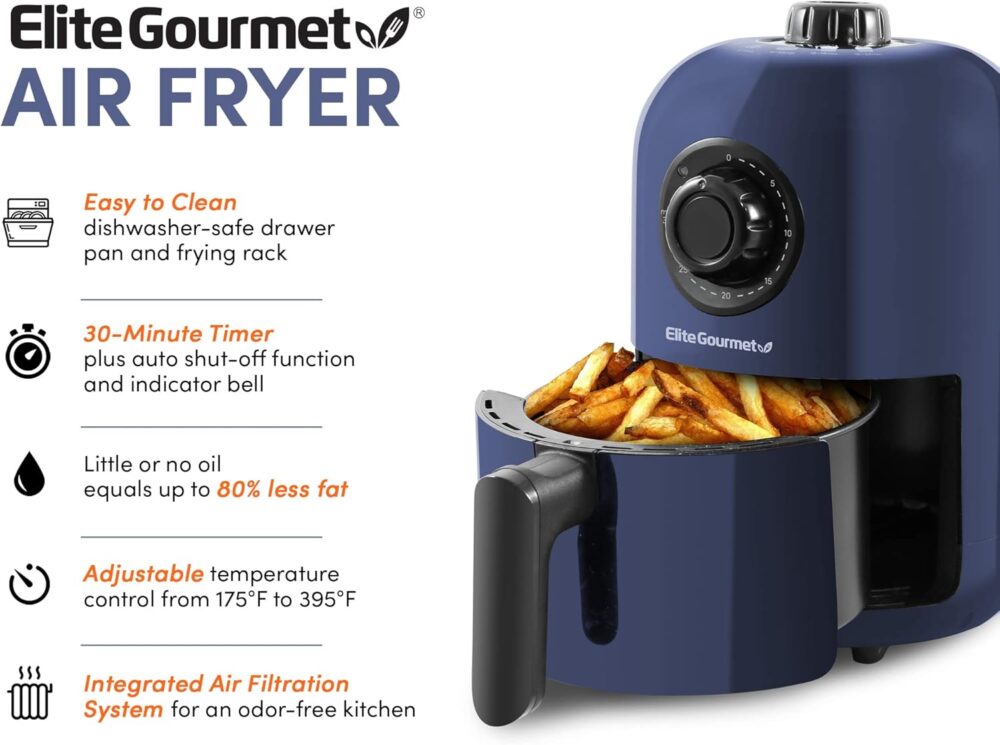 Elite Gourmet EAF1121BG Personal 1,1 L Fritadeira de ar quen... | É bom mesmo? Descubra antes de comprar - Image 2