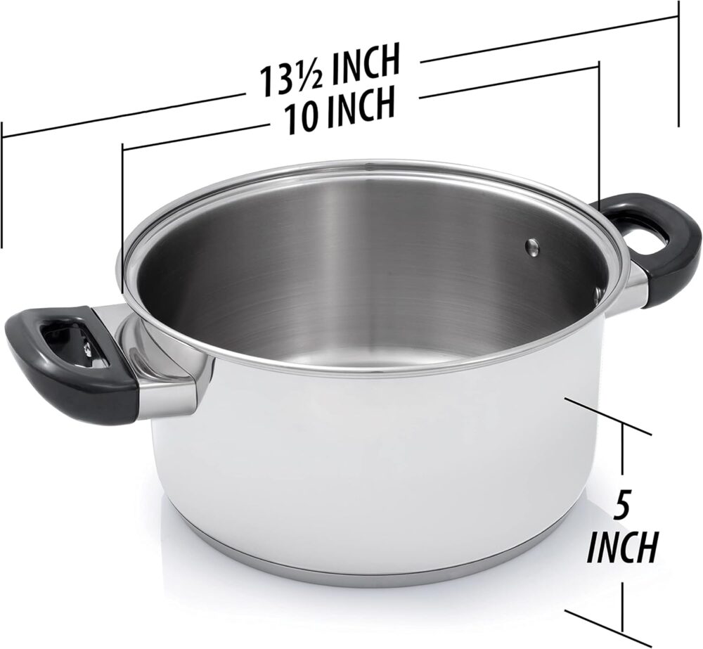 Precise Heat Panela de aço inoxidável cirúrgico de 5 a 1/2 l... - Image 3
