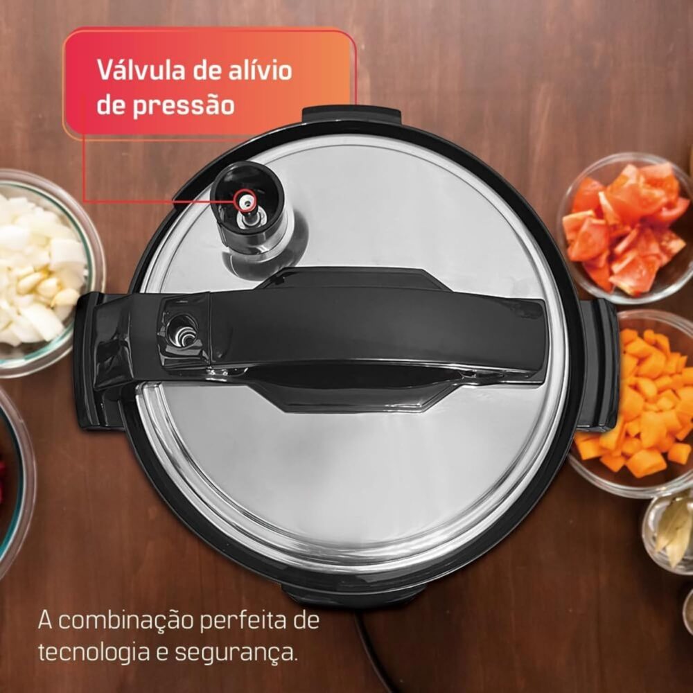 Panela de Pressão Elétrica HQ Digital, 6L, Inox, Timer 24h, ... - Image 4