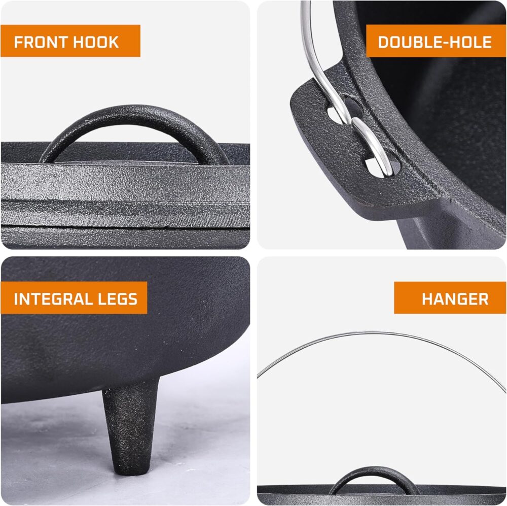 Bruntmor Conjunto de fornos holandeses de acampamento de 10 ... - Image 6