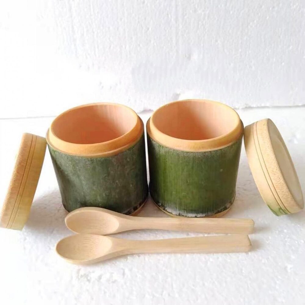 YJIUYUANQ Vaporizador de tigela de arroz de tubo de bambu na... - Image 2