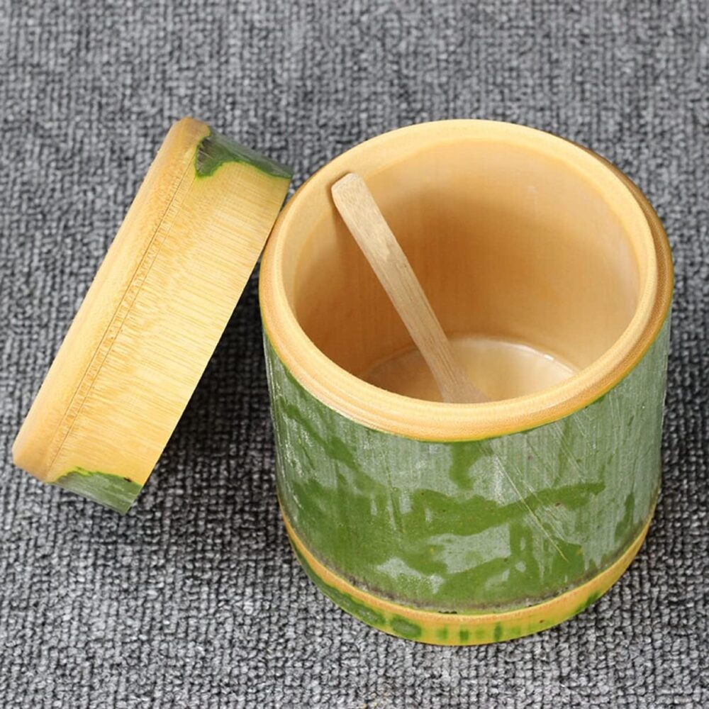 YJIUYUANQ Vaporizador de tigela de arroz de tubo de bambu na... - Image 4