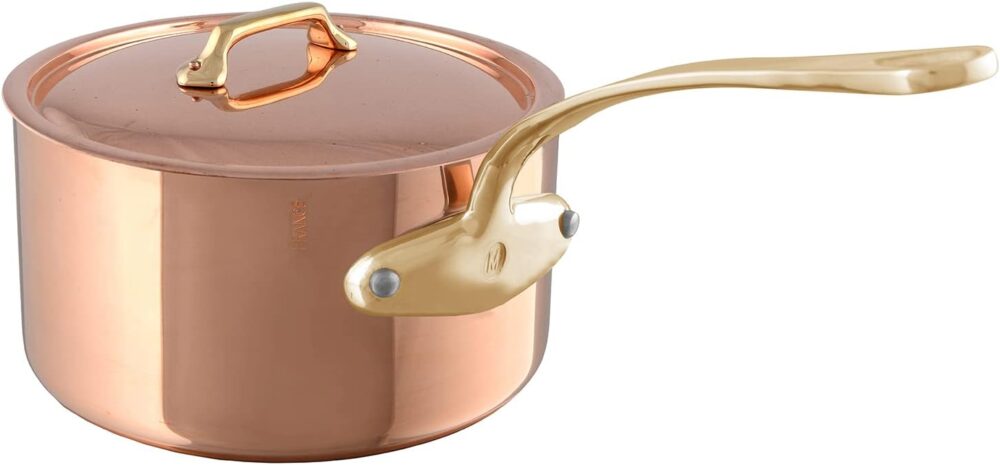 Mauviel M'200 B Panela de molho de aço inoxidável e cobre po...