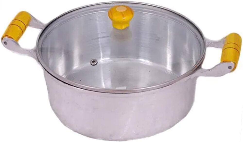 Jogo 3 Panelas Caçarolas Aluminio Polido Tampa de Vidro 16 1... - Image 2