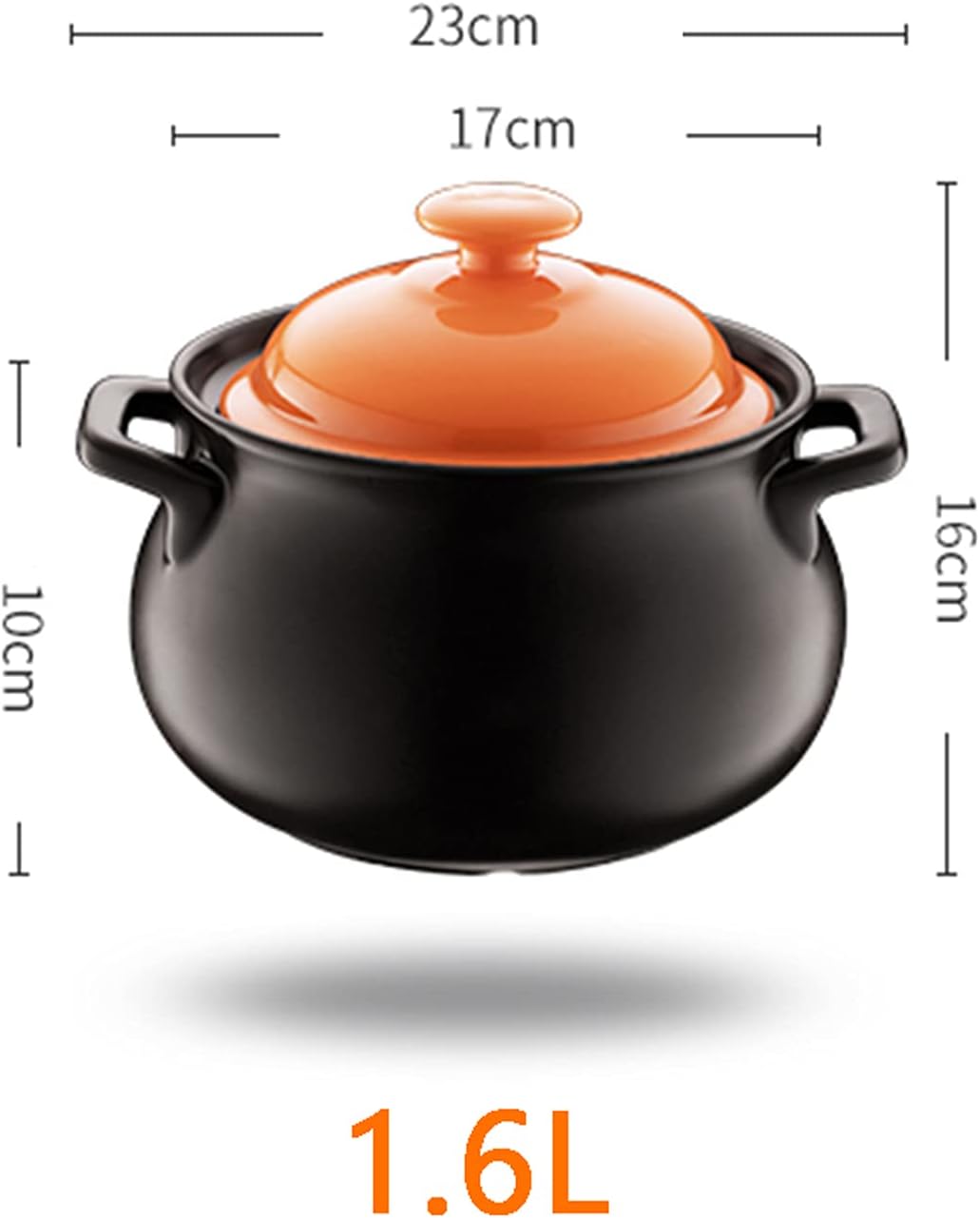 Panela de barro de 1,6 quartos, panela de cerâmica de cozinh... - Image 7