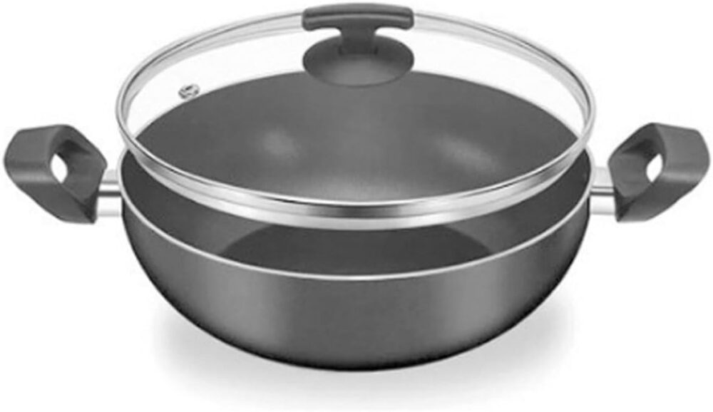 Panela Wok Nº24 Antiaderente Tampa de Vidro Preta Dona Chefa - Image 2