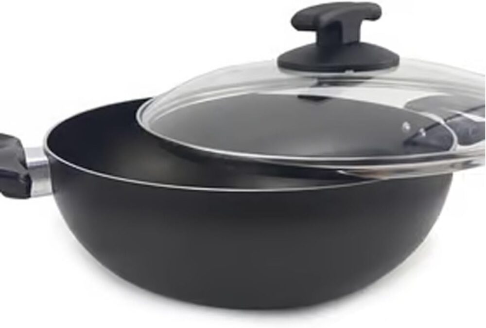 Panela Wok Nº24 Antiaderente Tampa de Vidro Preta Dona Chefa - Image 4
