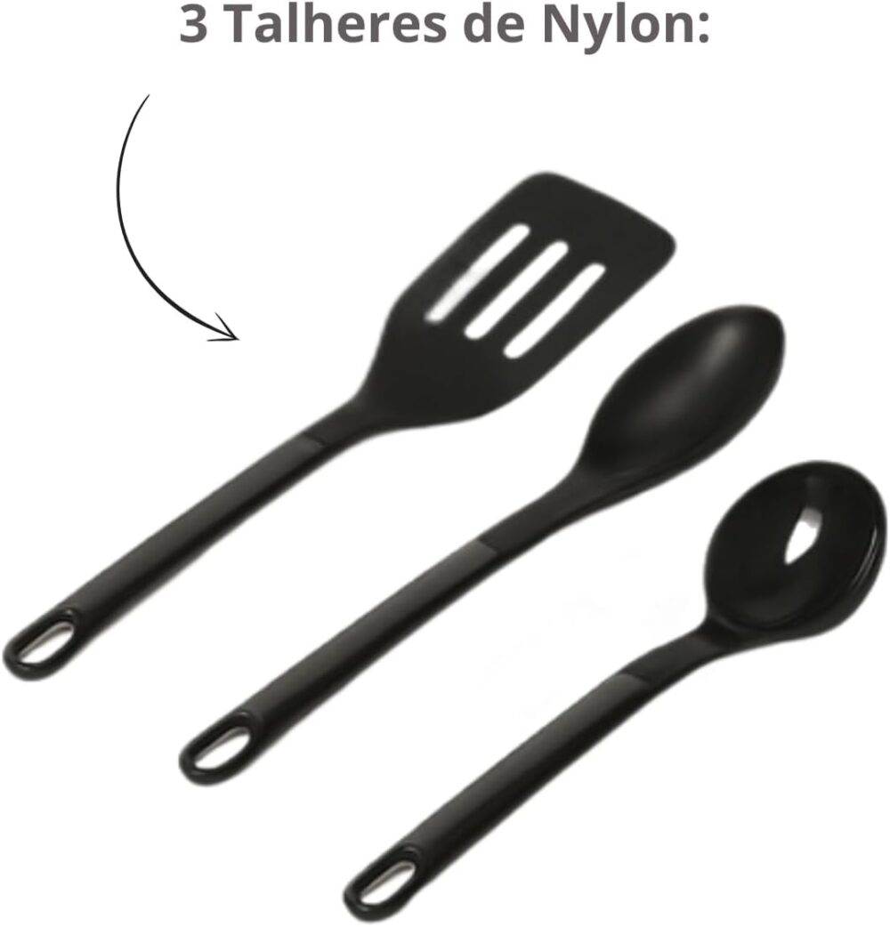 Conjunto Jogo de Panelas 9 Peças com Panela de Pressão e Ute... - Image 3
