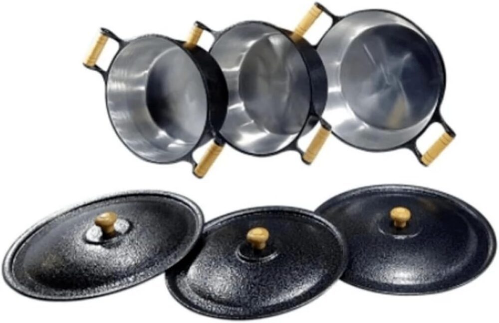 Jogo de 5 panelas de aluminio batido fundido N14 a N22 Canec... - Image 5